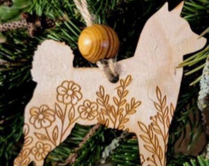 Shiba Inu Wooden Ornament