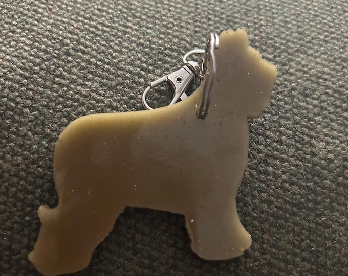 Briard Epoxy Resin Keychain