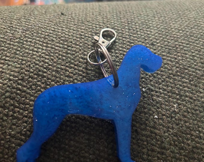 Great Dane Keychain Uncropped Epoxy Keychain