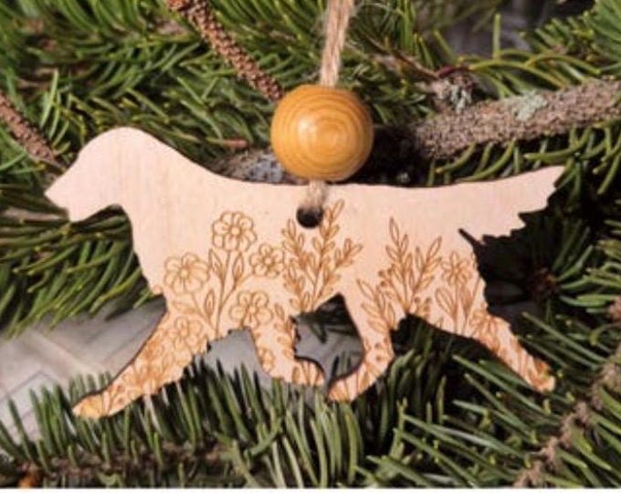 Flat Coat Retriever Wooden Ornament