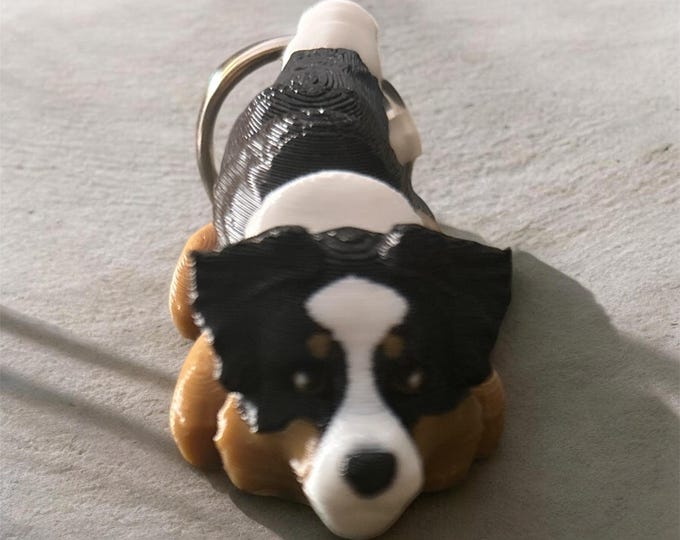 Australian Shepherd Articulated 3D Keychain