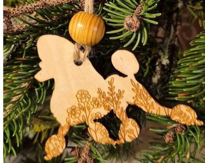 Toy Poodle Wooden Ornament