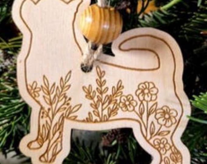 Smooth Coat Chihuahua Wooden Ornament