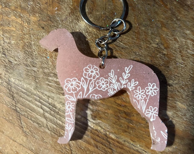 Scottish Deerhound Keychain