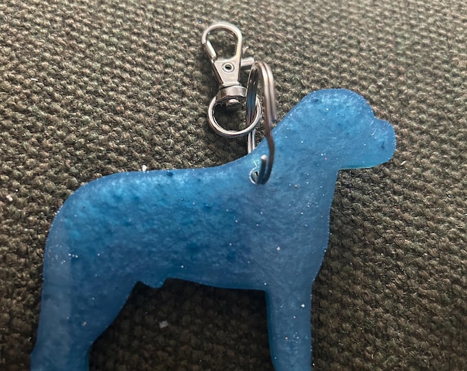 Bullmastiff Epoxy Resin Keychain
