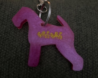 Welsh Terrier Keychain Epoxy Resin