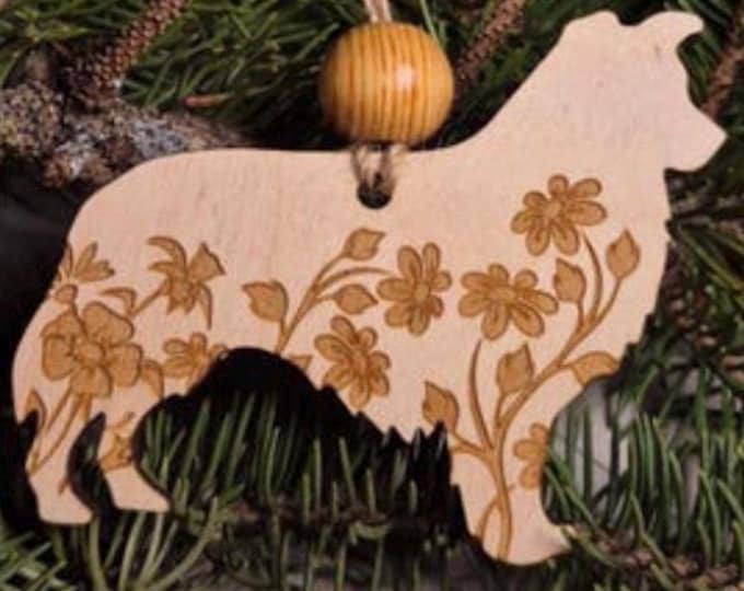 Border Collie Wooden Ornament