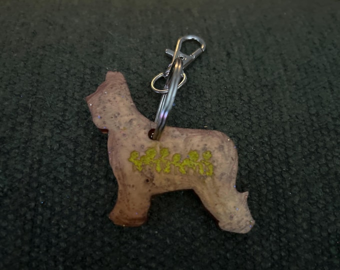 Briard Epoxy Resin Keychain