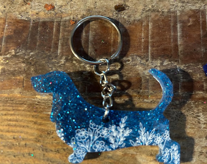 Basset Hound Keychain