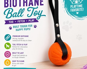 Ball Tug with Biothane Handle