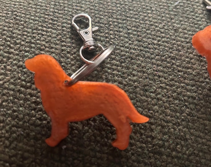 American Water Spaniel Epoxy Resin Keychain