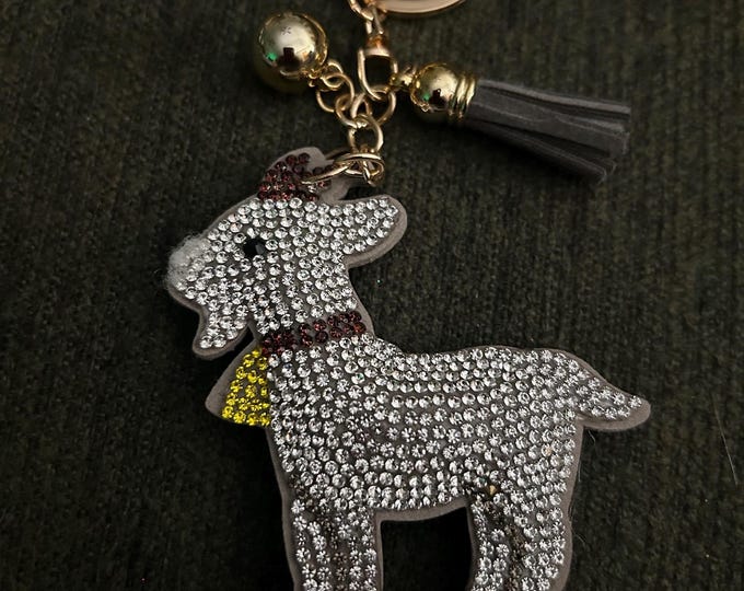 Crystal Goat Keychain