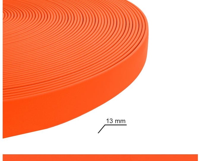 Neon Orange 1/2" Biothane/Waterproof Webbing Dog Leads and Collars