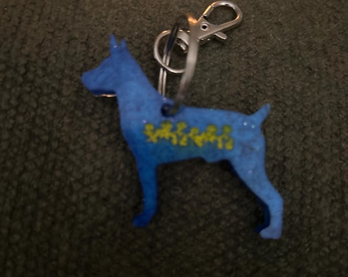 Rat Terrier Epoxy Resin Keychain