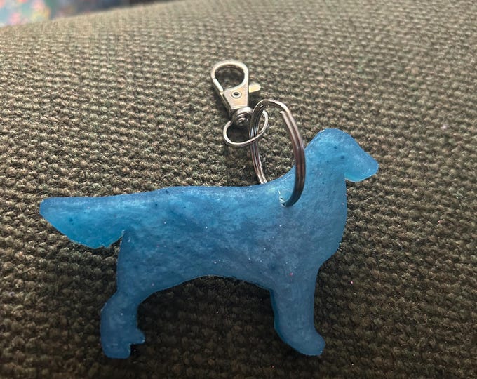 Flat Coat Retriever - Epoxy Resin Keychain