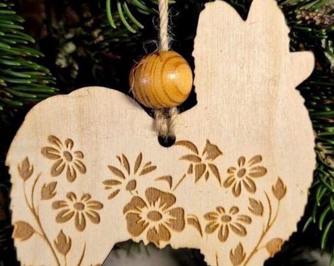 Papillon Wooden Ornament