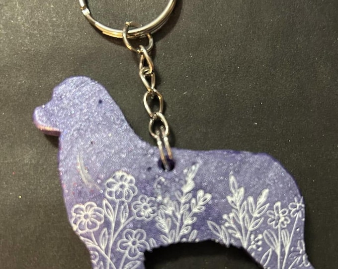 Miniature American Shepherd Keychain