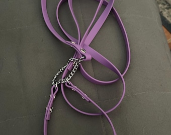 Orchid Biothane Dog Leash - 3/8" Wide-Handsfree Lead, Kennel Lead, Slip Leads, Snap End Leads, Slip Collars, Buckle Collar, Martingale