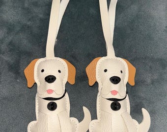 Leather Labrador Retriever  Keychain