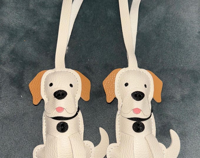 Leather Labrador Retriever  Keychain