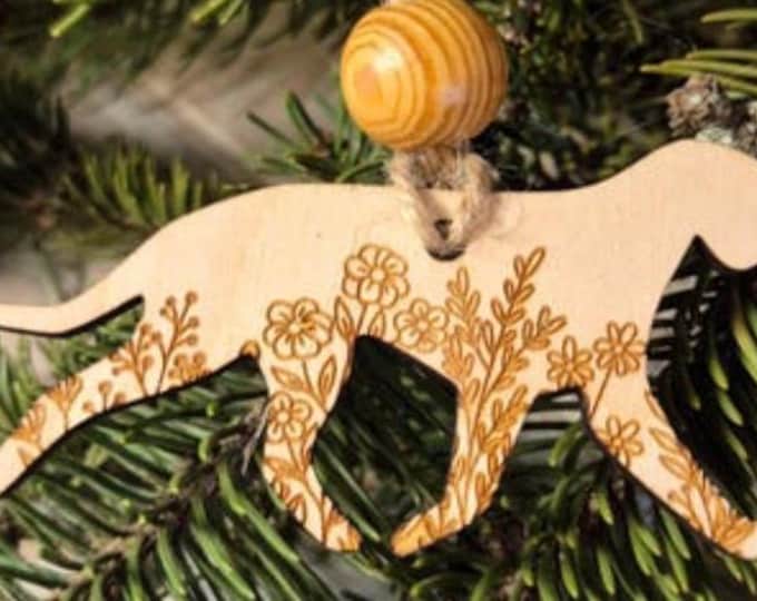 Irish Wolfhound Wooden Ornament