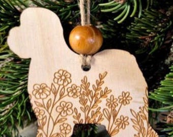 Old English Sheepdog Wooden Ornament