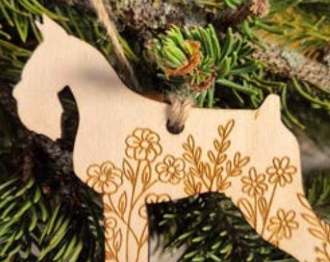 Schnauzer Wooden Ornament