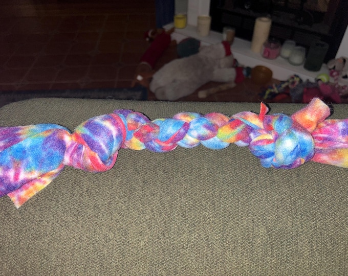 Hand Braided Fleece Dog Tug Toys