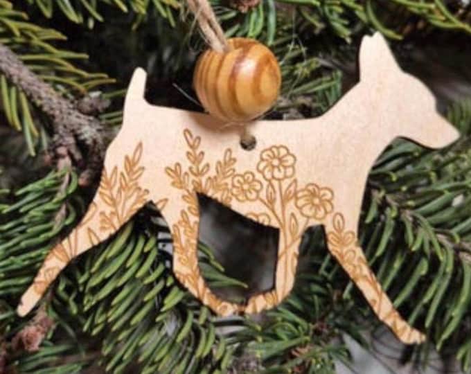 Toy Fox Terrier Wooden Ornament