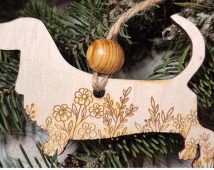Basset Hound Wooden Ornament