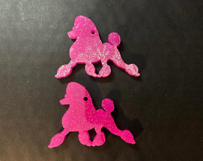 Poodle Resin Keychain