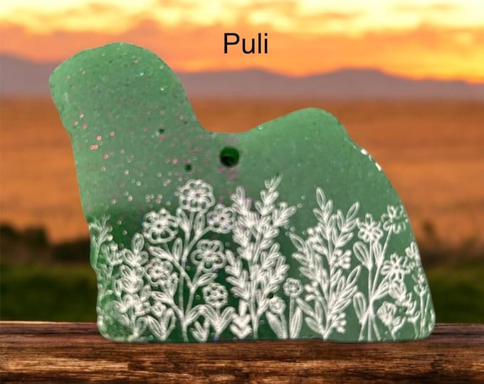 Epoxy Resin Puli Keychain: Dog Lover Gift