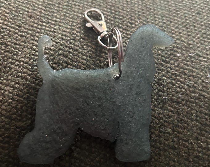 Afghan Hound Epoxy Resin Keychain