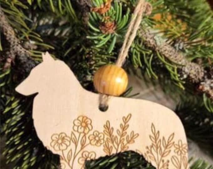 Belgian Sheepdog Wooden Ornament