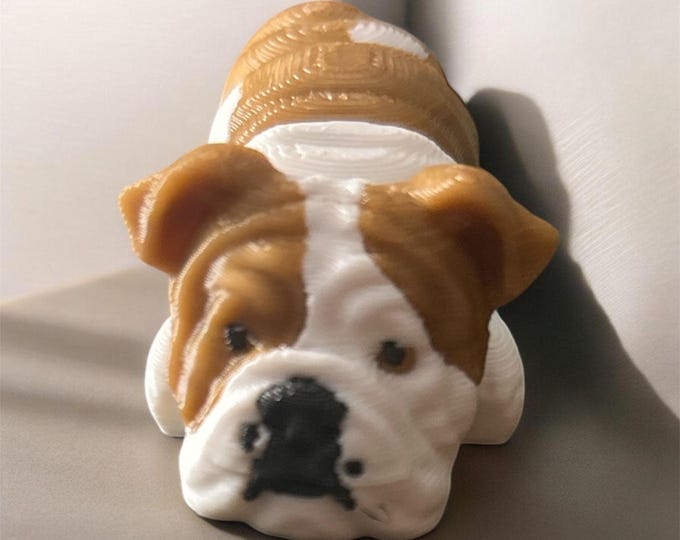 Bulldog Articulated 3D Keychain