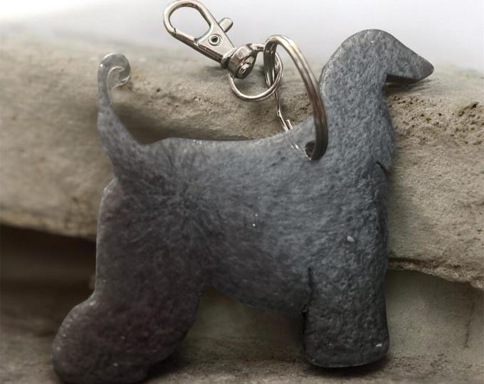 Afghan Hound Epoxy Resin Keychain
