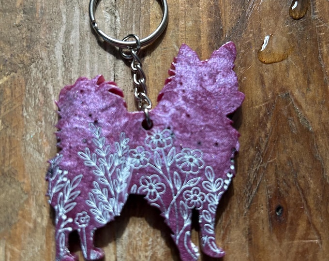 Long Coat Chihuahua Keychain