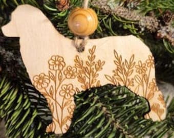 Australian Shepherd Wooden Ornament