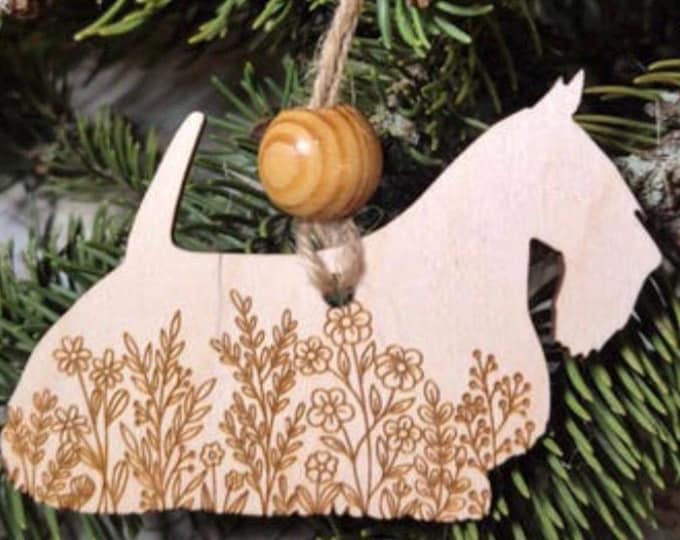 Scottish Terrier Wooden Ornament