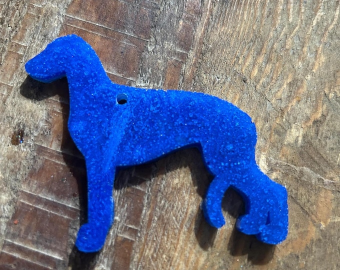 Epoxy Resin Greyhound Keychain: Dog Lover Gift