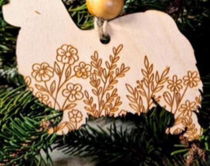 Tibetan Spaniel Wooden Ornament