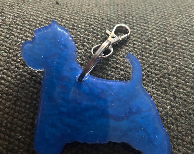 West Highland White Westie Epoxy Resin Keychain