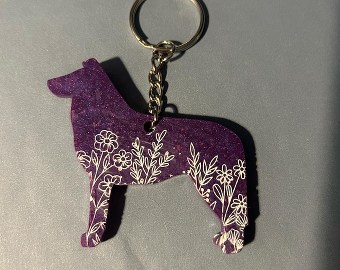 Smooth Collie Keychain