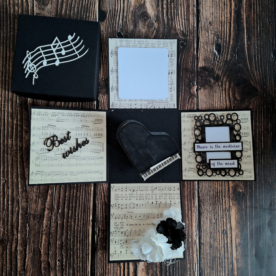 Personalized Music Theme Gift Exploding Box With Piano. Etsy