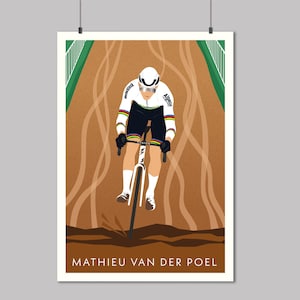 Mathieu van der Poel - Cyclocross - Cycling Poster- Cycling Art Print