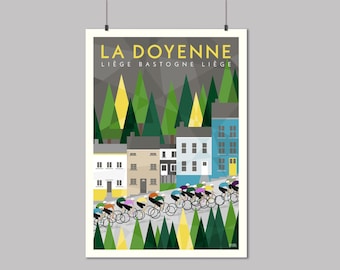 Liège Bastogne Liège Art Print: Belgium Cycling Poster