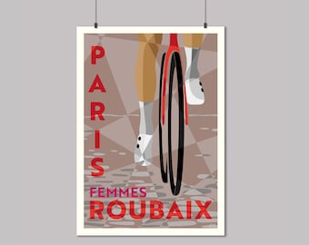 Paris Roubaix Femmes: Hell of the North - Monuments Cycling Print - Classics Race Poster - Cycling Illustration