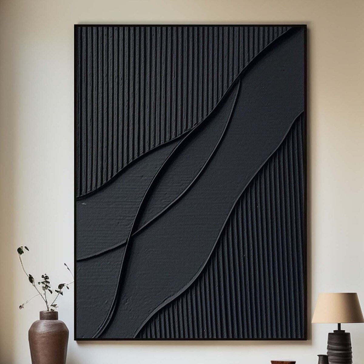 3D Abstract Painting on Canvas Wabi Sabi Wall Decor Art - Etsy