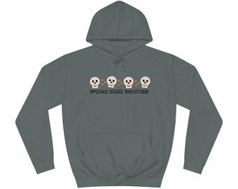 Spooky Scary Skeletons Hoodie, Halloween Hoodie Sweatshirt