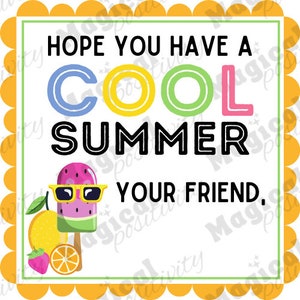 Printable Popsicle Gift Tags